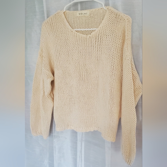 Solai the Label Knit Scalloped Hem Sweater | S - Picture 1 of 4